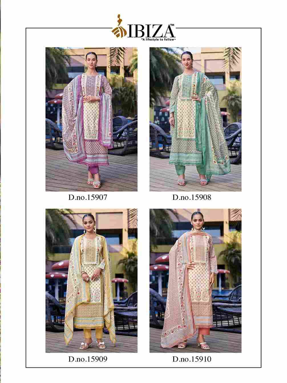 Royal Orchid By Ibiza 15907 To 15910 Series Designer Festive Suits Beautiful Fancy Stylish Colorful Party Wear & Occasional Wear Pure Lawn Cotton Dresses At Wholesale Price