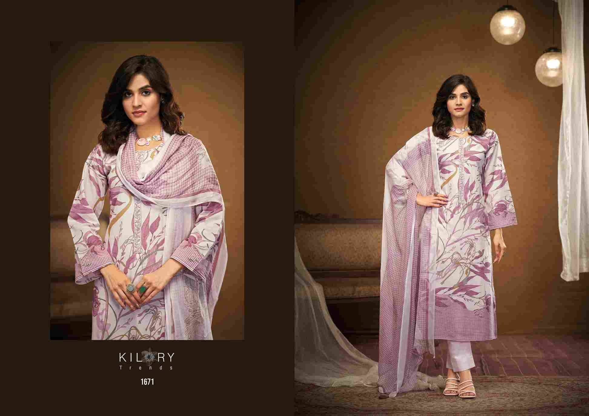 Zainab By Kilory 1671 To 1674 Series Beautiful Festive Suits Colorful Stylish Fancy Casual Wear & Ethnic Wear Pure Linen Cotton Dresses At Wholesale Price