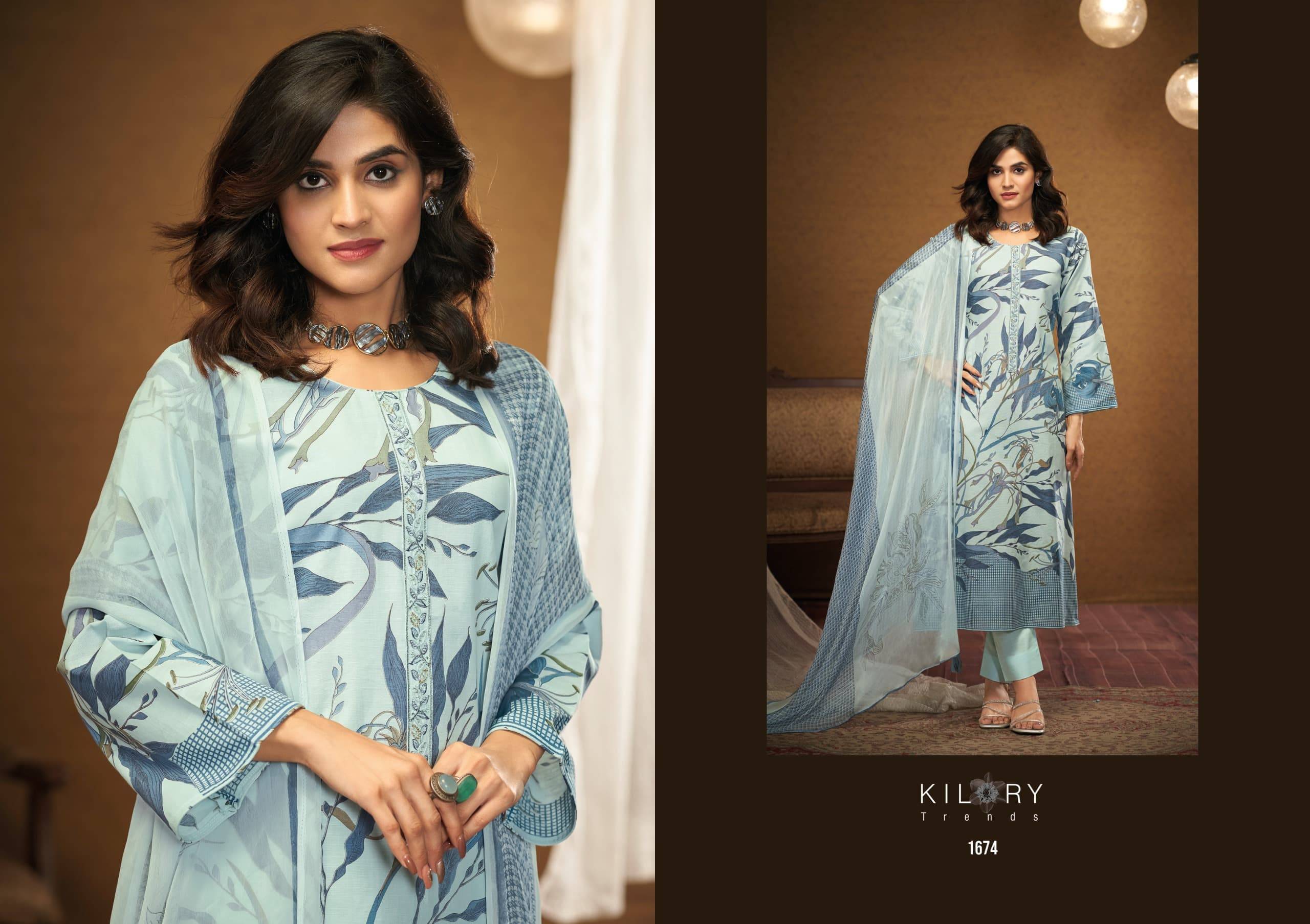 Zainab By Kilory 1671 To 1674 Series Beautiful Festive Suits Colorful Stylish Fancy Casual Wear & Ethnic Wear Pure Linen Cotton Dresses At Wholesale Price