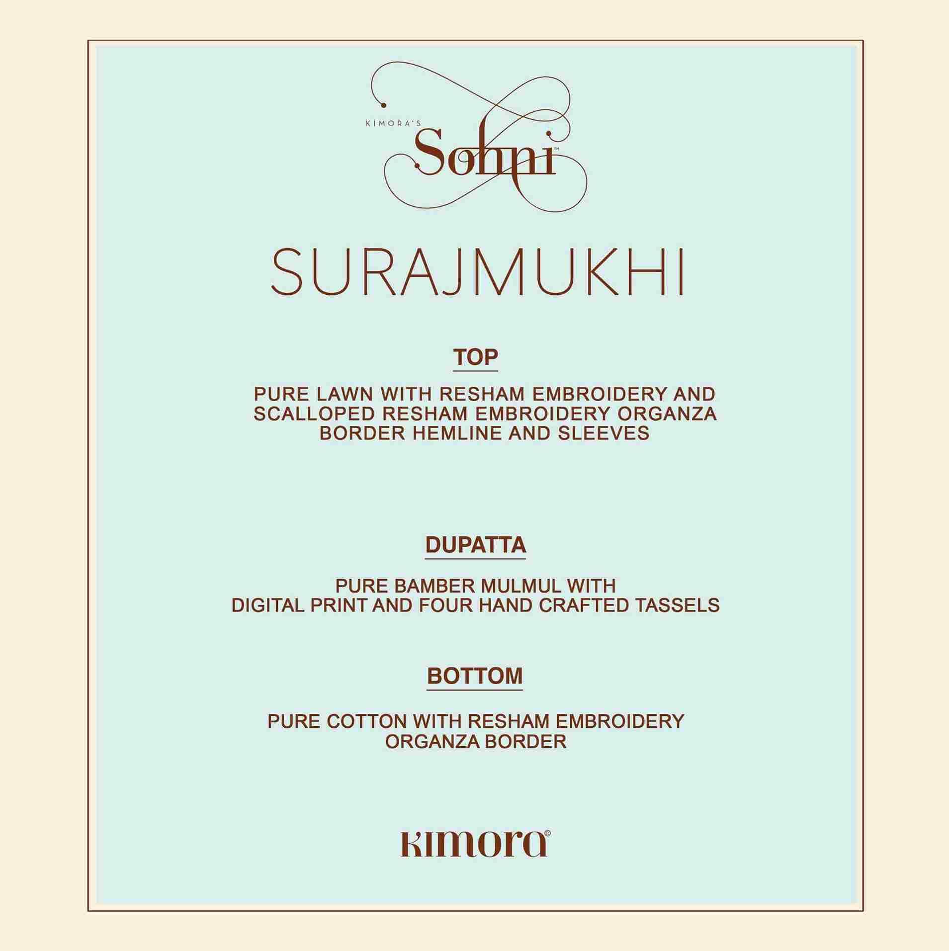 Surajmukhi By Sohni 291 To 294 Series Beautiful Suits Colorful Stylish Fancy Casual Wear & Ethnic Wear Pure Lawn Embroidery Dresses At Wholesale Price
