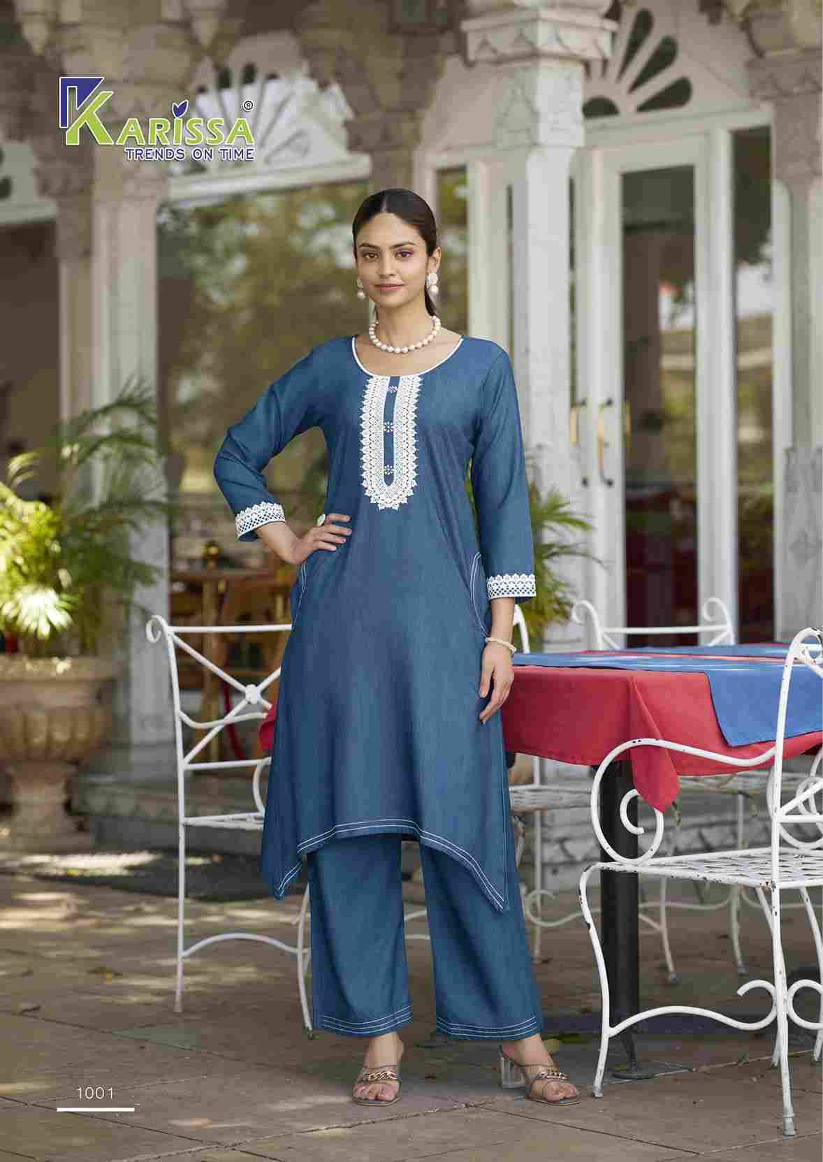 Aditi By Karissa 1001 To 1004 Series Designer Stylish Fancy Colorful Beautiful Party Wear & Ethnic Wear Collection Denim Print Co-Ord At Wholesale Price