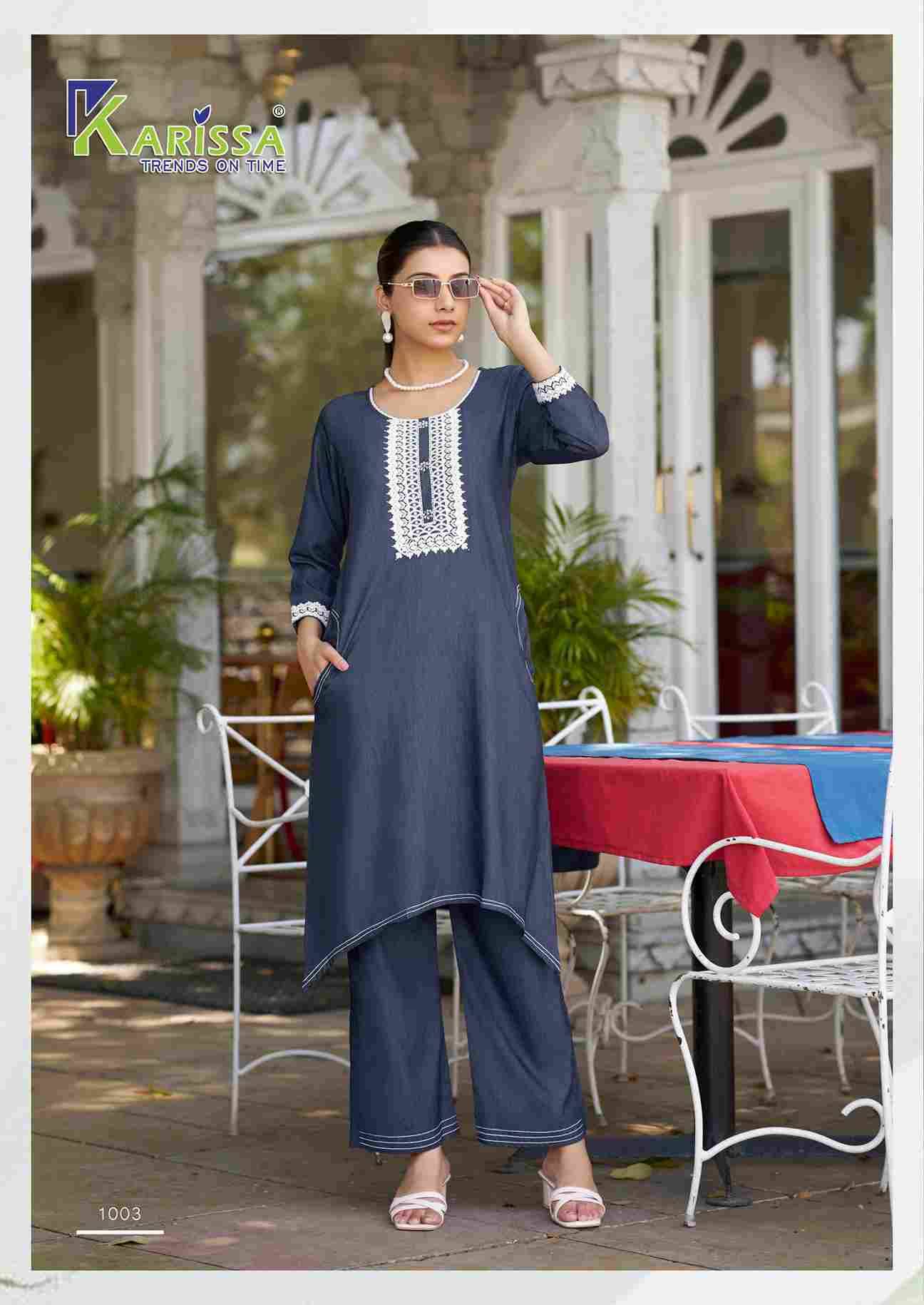Aditi By Karissa 1001 To 1004 Series Designer Stylish Fancy Colorful Beautiful Party Wear & Ethnic Wear Collection Denim Print Co-Ord At Wholesale Price