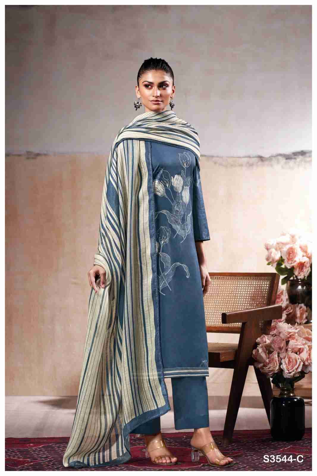 Onella-3544 By Ganga Fashion 3544-A To 3544-D Series Beautiful Festive Suits Colorful Stylish Fancy Casual Wear & Ethnic Wear Premium Cotton Dresses At Wholesale Price