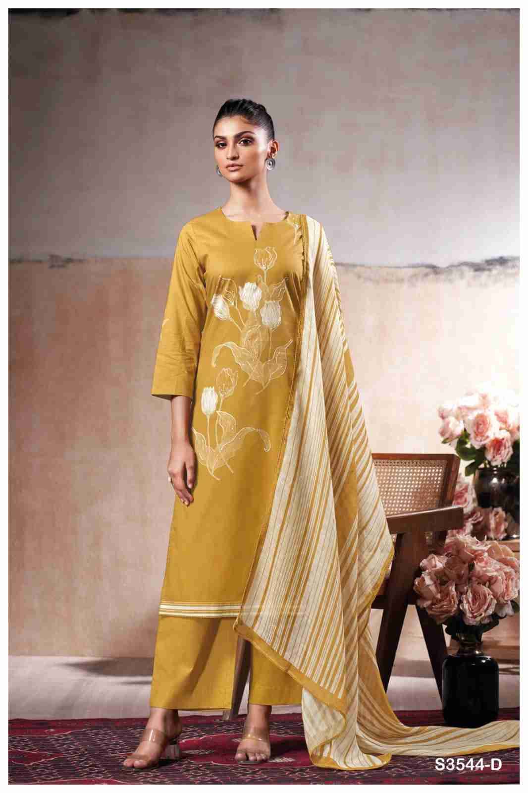 Onella-3544 By Ganga Fashion 3544-A To 3544-D Series Beautiful Festive Suits Colorful Stylish Fancy Casual Wear & Ethnic Wear Premium Cotton Dresses At Wholesale Price