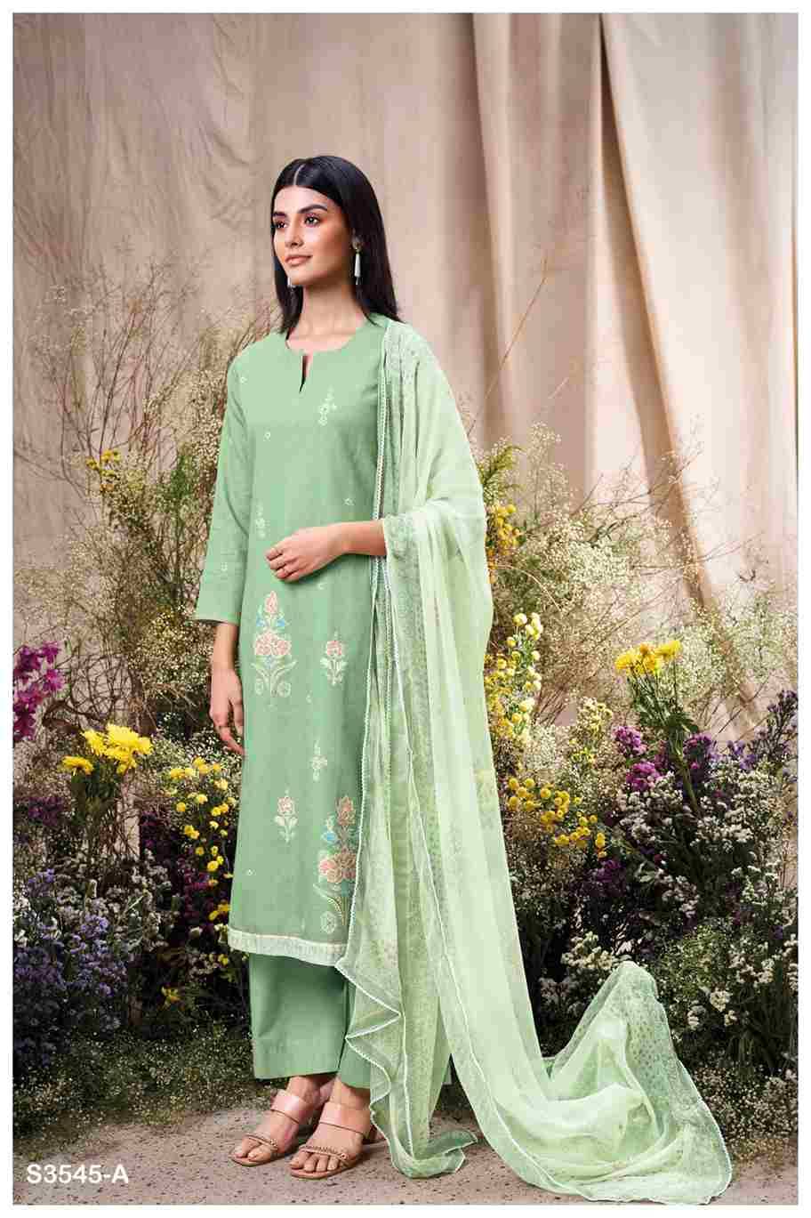 Aiveen-3545 By Ganga Fashion 3545-A To 3545-D Series Beautiful Festive Suits Colorful Stylish Fancy Casual Wear & Ethnic Wear Premium Cotton Dresses At Wholesale Price