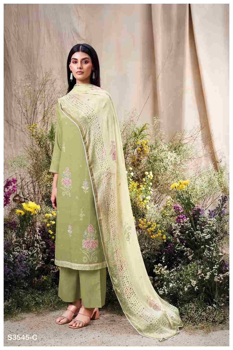 Aiveen-3545 By Ganga Fashion 3545-A To 3545-D Series Beautiful Festive Suits Colorful Stylish Fancy Casual Wear & Ethnic Wear Premium Cotton Dresses At Wholesale Price