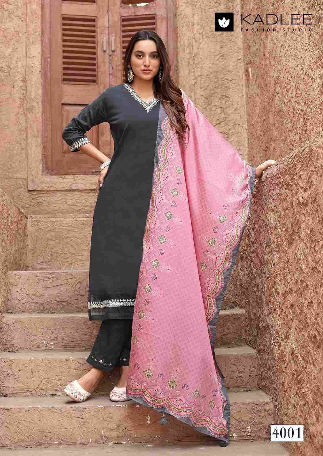 Nakashi By Kadlee 4001 To 4004 Series Beautiful Festive Suits Colorful Stylish Fancy Casual Wear & Ethnic Wear Cotton With Work Dresses At Wholesale Price