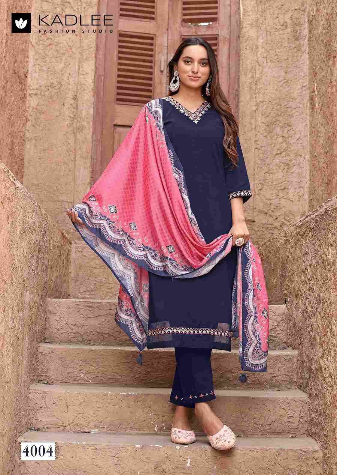 Nakashi By Kadlee 4001 To 4004 Series Beautiful Festive Suits Colorful Stylish Fancy Casual Wear & Ethnic Wear Cotton With Work Dresses At Wholesale Price