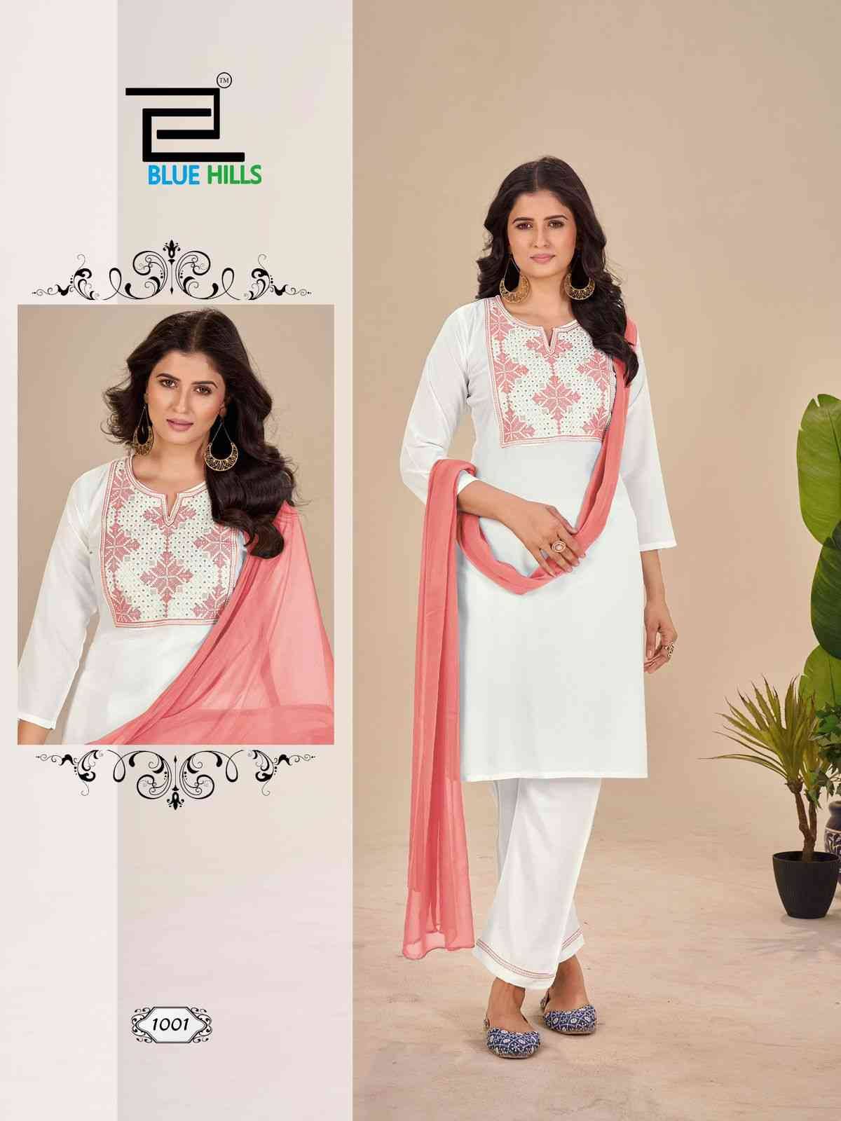 Juliet By Blue Hills 1001 To 1004 Series Designer Festive Suits Beautiful Fancy Colorful Stylish Party Wear & Occasional Wear Rayon Dresses At Wholesale Price