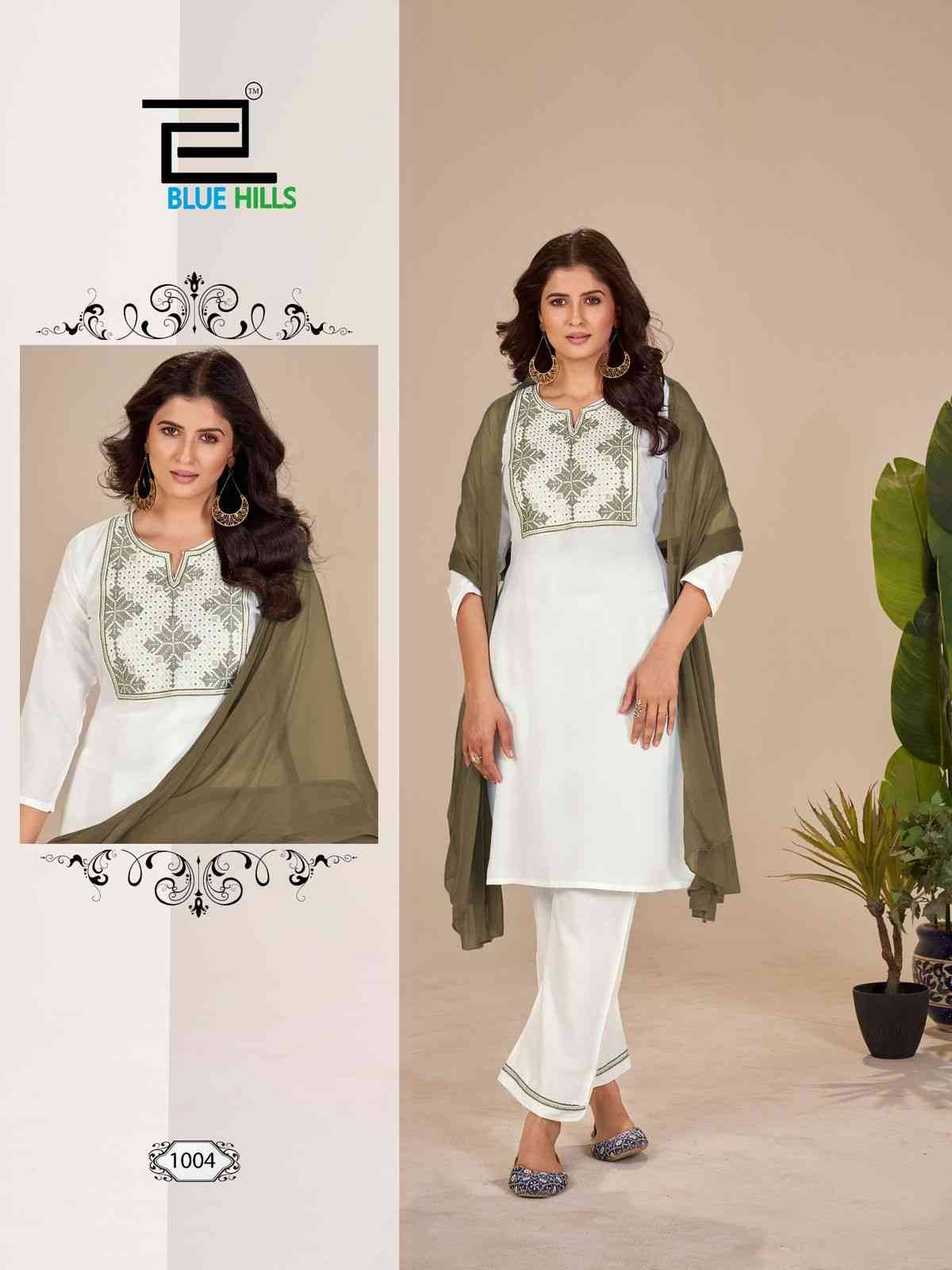 Juliet By Blue Hills 1001 To 1004 Series Designer Festive Suits Beautiful Fancy Colorful Stylish Party Wear & Occasional Wear Rayon Dresses At Wholesale Price