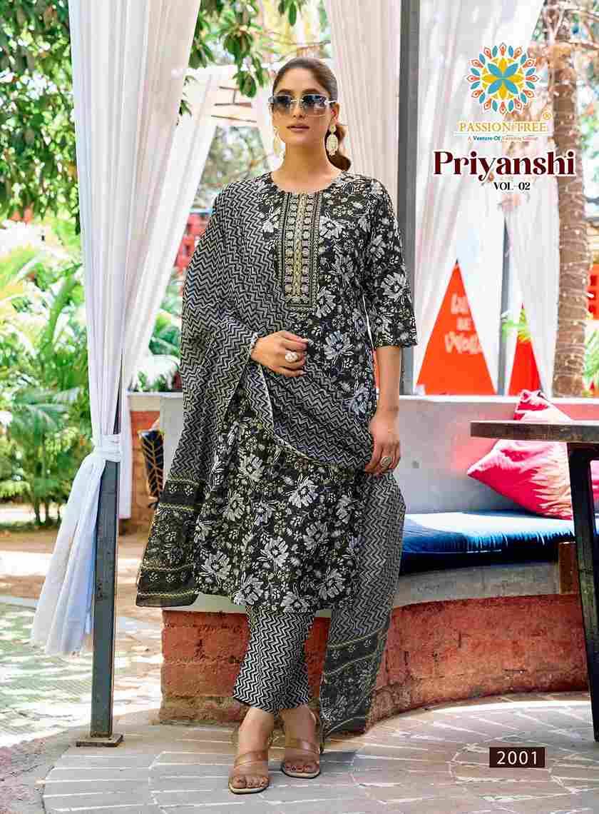 Priyanshi Vol-2 By Passion Tree 1001 To 1008 Series Beautiful Stylish Festive Suits Fancy Colorful Casual Wear & Ethnic Wear & Ready To Wear Cotton Dresses At Wholesale Price