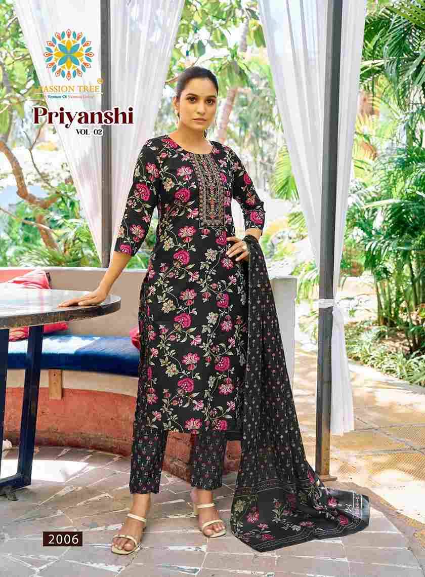 Priyanshi Vol-2 By Passion Tree 1001 To 1008 Series Beautiful Stylish Festive Suits Fancy Colorful Casual Wear & Ethnic Wear & Ready To Wear Cotton Dresses At Wholesale Price