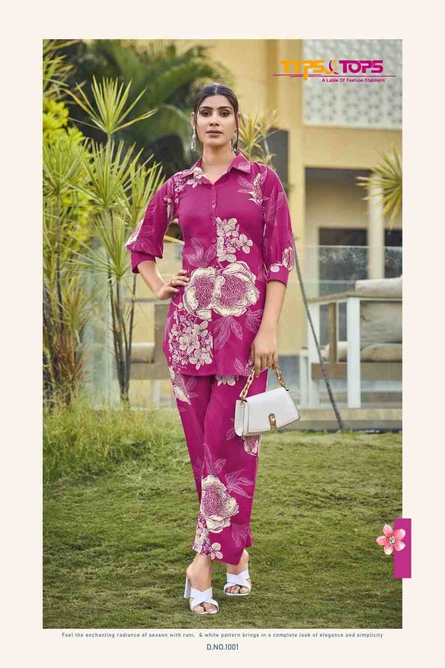Lifestyle By Tips And Tops 1001 To 1006 Series Designer Stylish Fancy Colorful Beautiful Party Wear & Ethnic Wear Collection Rayon Print Co-Ord At Wholesale Price