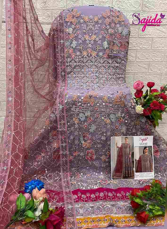 Ulfat Vol-2 By Sajida Designer Suits 1045-E To 1045-H Series Beautiful Pakistani Suits Colorful Stylish Fancy Casual Wear & Ethnic Wear Net Embroidered Dresses At Wholesale Price