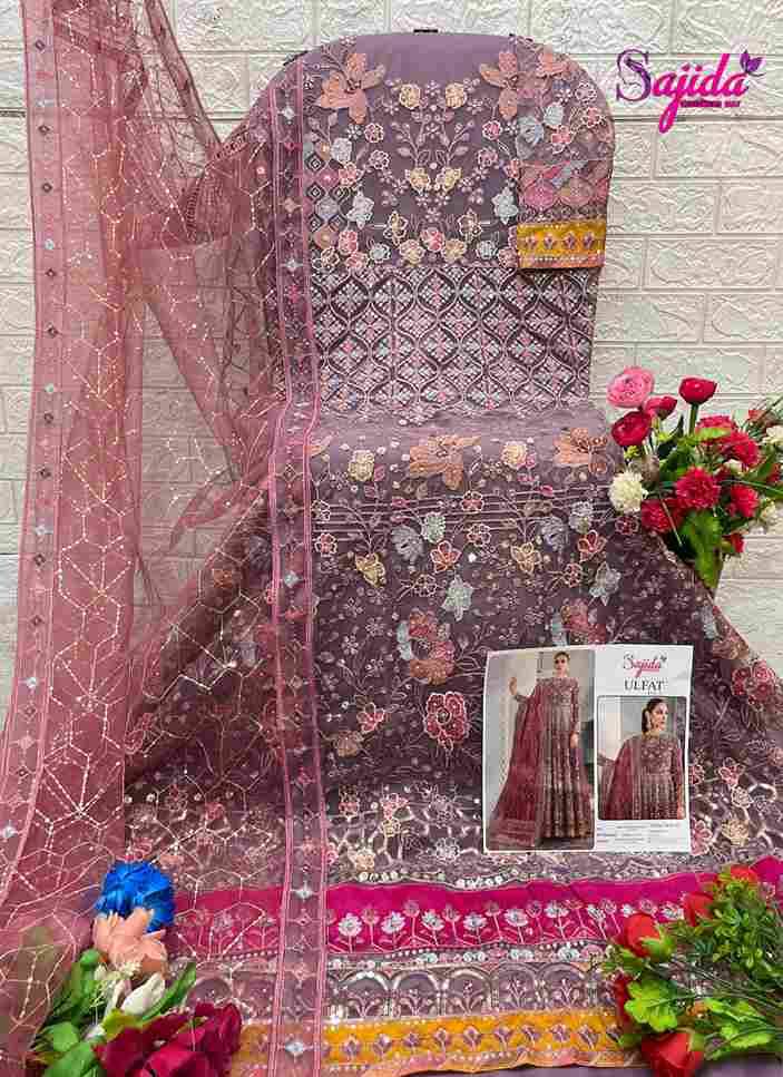 Ulfat Vol-2 By Sajida Designer Suits 1045-E To 1045-H Series Beautiful Pakistani Suits Colorful Stylish Fancy Casual Wear & Ethnic Wear Net Embroidered Dresses At Wholesale Price