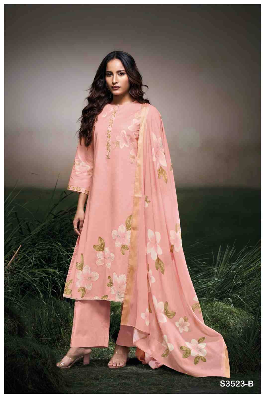 Faryat-3523 By Ganga Fashion 3523-A To 3523-D Series Beautiful Festive Suits Colorful Stylish Fancy Casual Wear & Ethnic Wear Premium Cotton Dresses At Wholesale Price