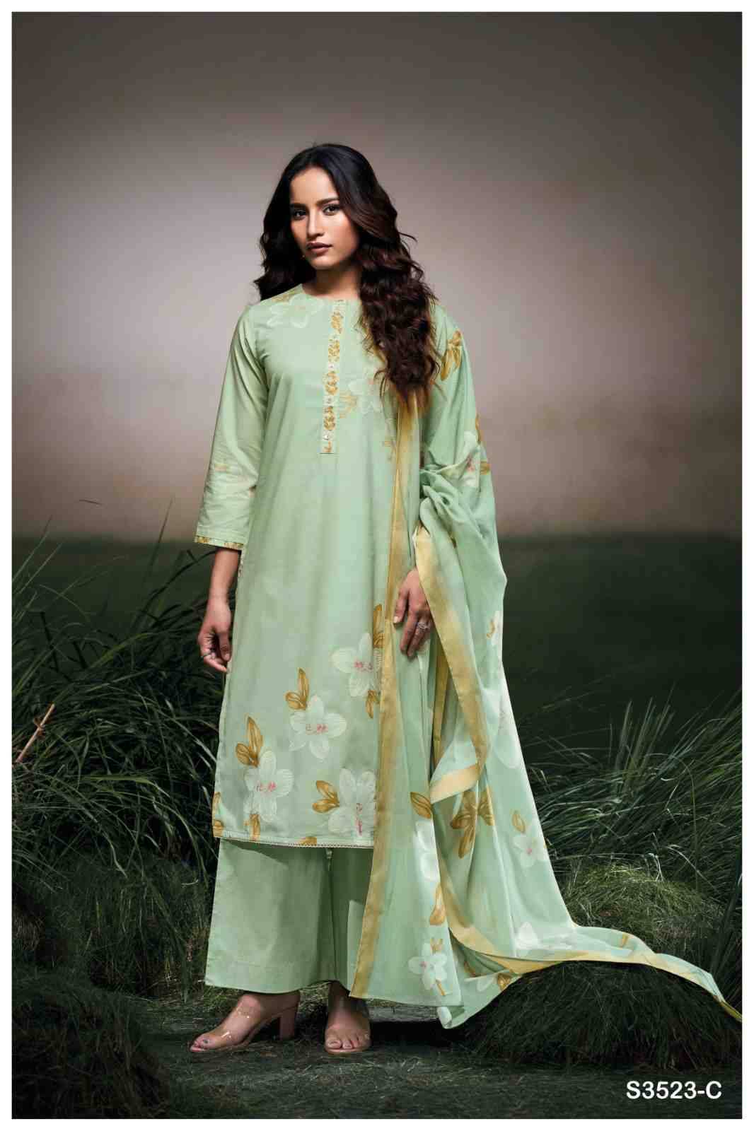 Faryat-3523 By Ganga Fashion 3523-A To 3523-D Series Beautiful Festive Suits Colorful Stylish Fancy Casual Wear & Ethnic Wear Premium Cotton Dresses At Wholesale Price