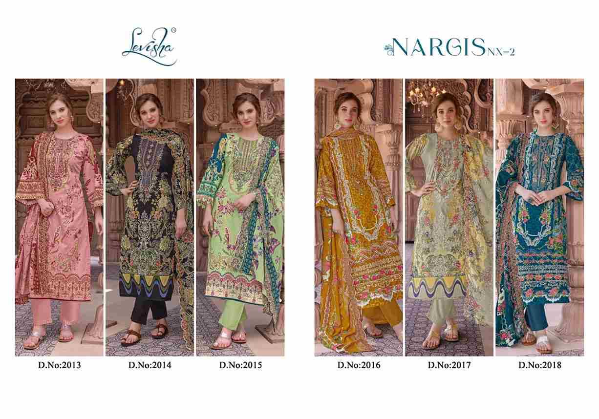 Nargis Nx Vol-2 By Levisha 2013 To 2018 Series Festive Suits Beautiful Fancy Colorful Stylish Party Wear & Occasional Wear Cambric Lawn Cotton Dresses At Wholesale Price