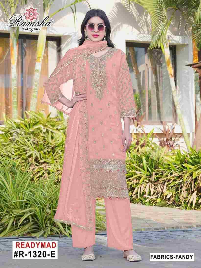 Ramsha 1320 Colours Vol-2 By Ramsha 1320-E To 1320-H Series Designer Pakistani Suits Beautiful Fancy Colorful Stylish Party Wear & Occasional Wear Fandy Embroidered Dresses At Wholesale Price