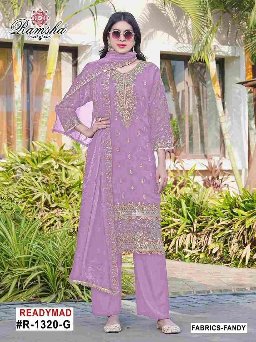 Ramsha 1320 Colours Vol-2 By Ramsha 1320-E To 1320-H Series Designer Pakistani Suits Beautiful Fancy Colorful Stylish Party Wear & Occasional Wear Fandy Embroidered Dresses At Wholesale Price