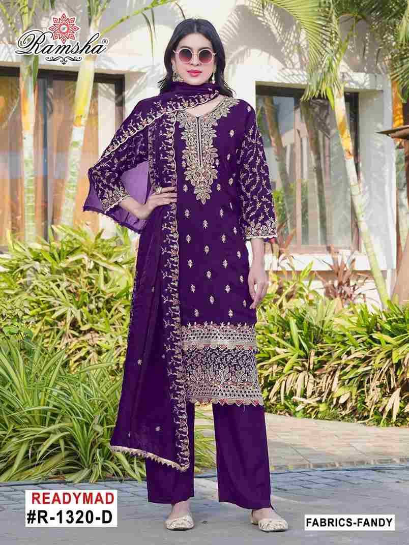 Ramsha 1320 Colours By Ramsha 1320-A To 1320-D Series Designer Pakistani Suits Beautiful Fancy Colorful Stylish Party Wear & Occasional Wear Fandy Embroidered Dresses At Wholesale Price