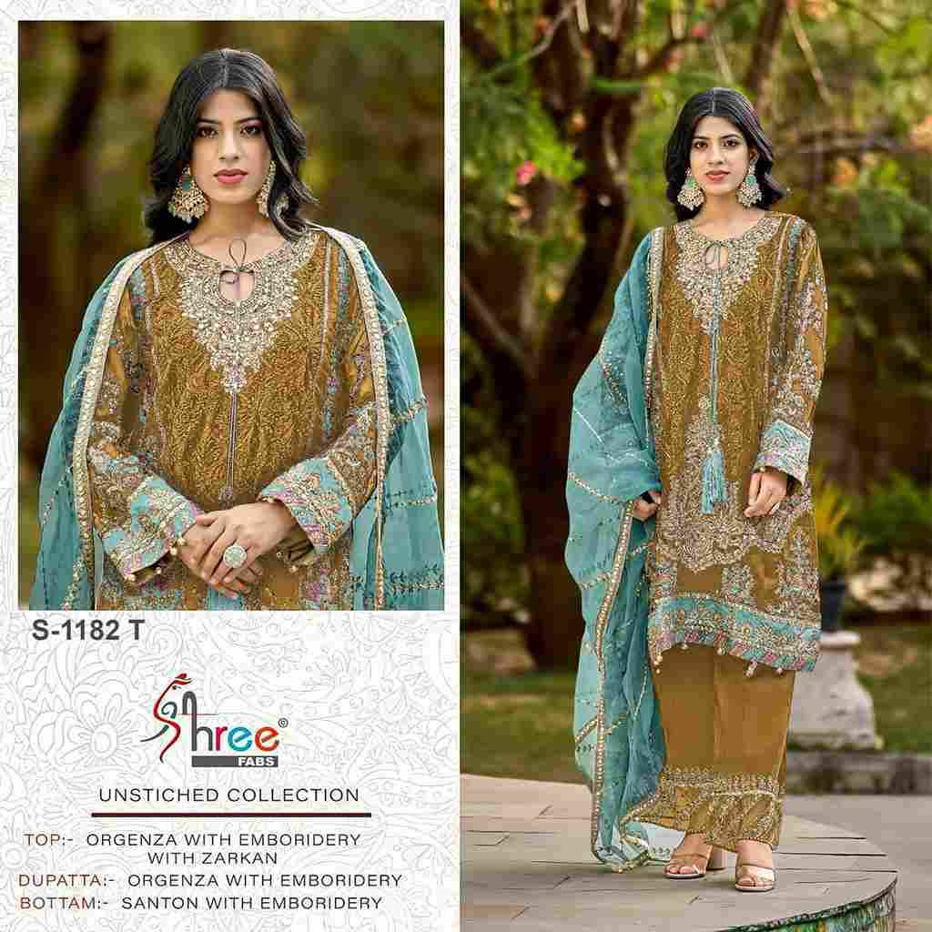 Shree Fabs Hit Design S-1182 Colours Vol-6 By Shree Fabs S-1182-S To S-1182-V Series Designer Pakistani Suits Beautiful Fancy Stylish Colorful Party Wear & Occasional Wear Organza Embroidery Dresses At Wholesale Price