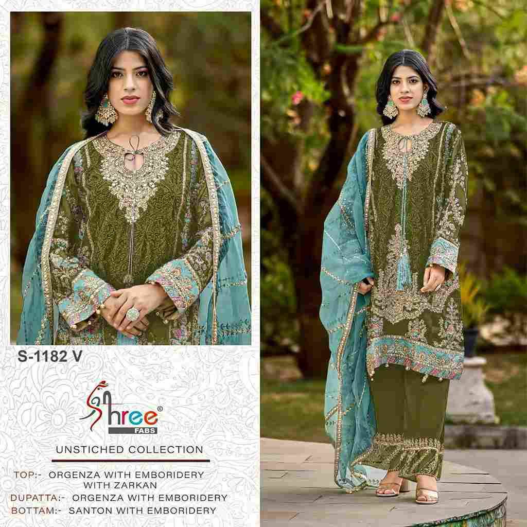 Shree Fabs Hit Design S-1182 Colours Vol-6 By Shree Fabs S-1182-S To S-1182-V Series Designer Pakistani Suits Beautiful Fancy Stylish Colorful Party Wear & Occasional Wear Organza Embroidery Dresses At Wholesale Price