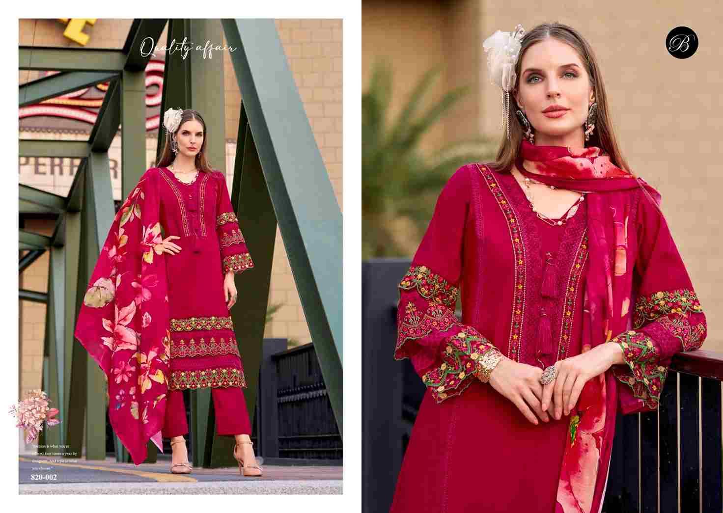 Majestic By Belliza 820-001 To 820-006 Series Beautiful Suits Colorful Stylish Fancy Casual Wear & Ethnic Wear Pure Roman Silk Dresses At Wholesale Price