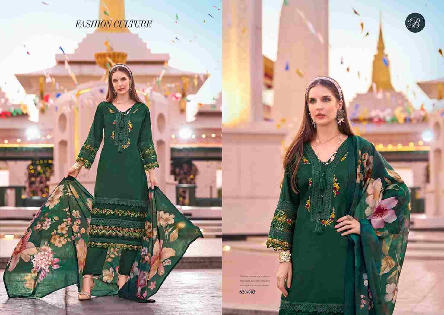 Majestic By Belliza 820-001 To 820-006 Series Beautiful Suits Colorful Stylish Fancy Casual Wear & Ethnic Wear Pure Roman Silk Dresses At Wholesale Price