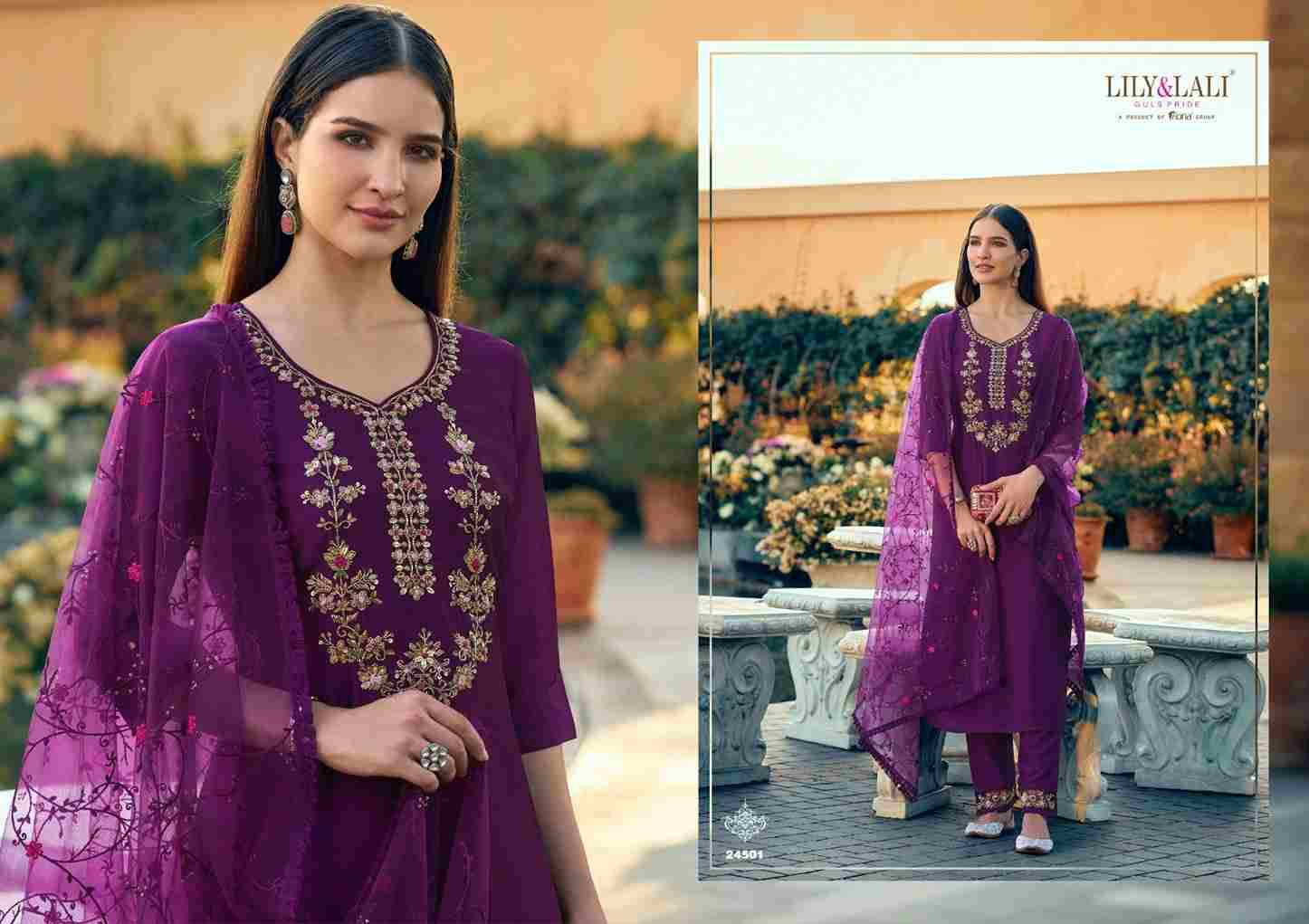 Maria-9 Vol-5 By Lily And Lali 24501 To 24506 Series Beautiful Winter Collection Suits Stylish Fancy Colorful Casual Wear & Ethnic Wear Vichitra Silk With Embroidery Dresses At Wholesale Price