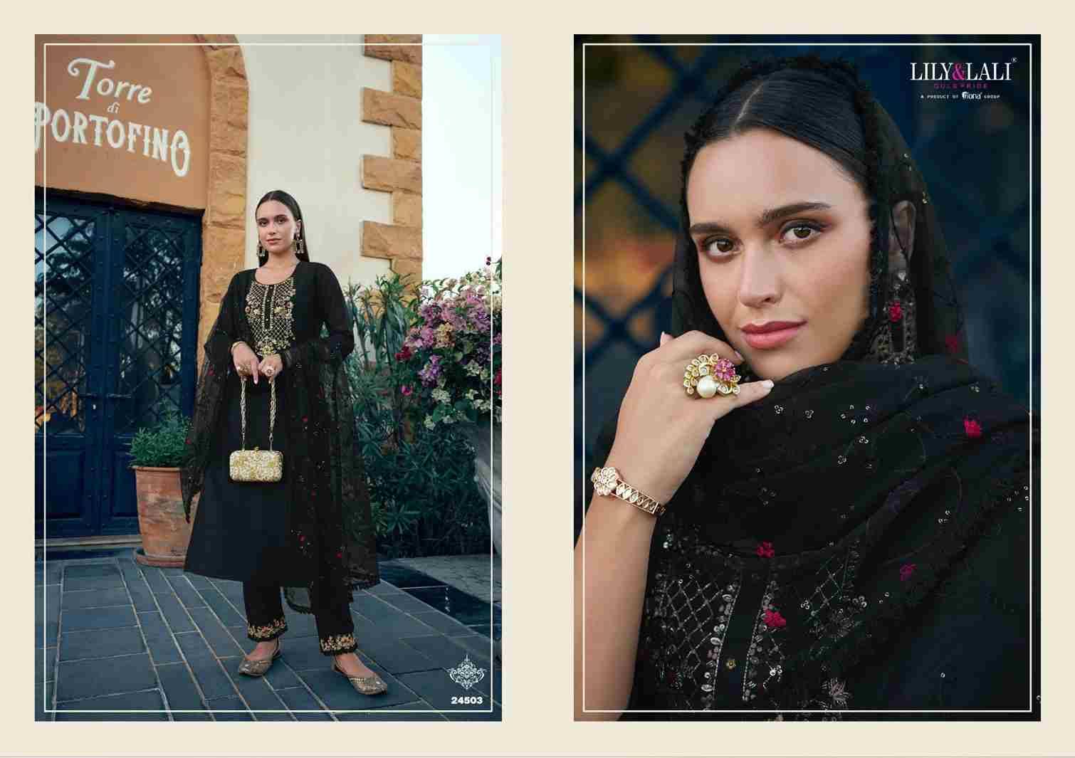 Maria-9 Vol-5 By Lily And Lali 24501 To 24506 Series Beautiful Winter Collection Suits Stylish Fancy Colorful Casual Wear & Ethnic Wear Vichitra Silk With Embroidery Dresses At Wholesale Price