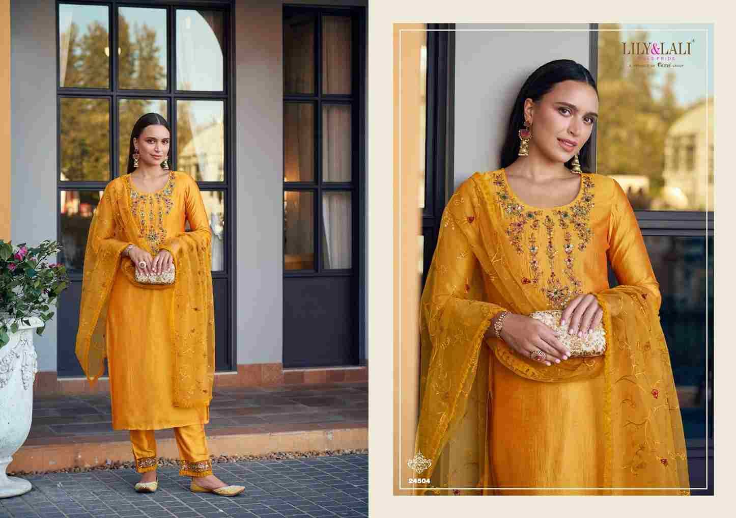 Maria-9 Vol-5 By Lily And Lali 24501 To 24506 Series Beautiful Winter Collection Suits Stylish Fancy Colorful Casual Wear & Ethnic Wear Vichitra Silk With Embroidery Dresses At Wholesale Price