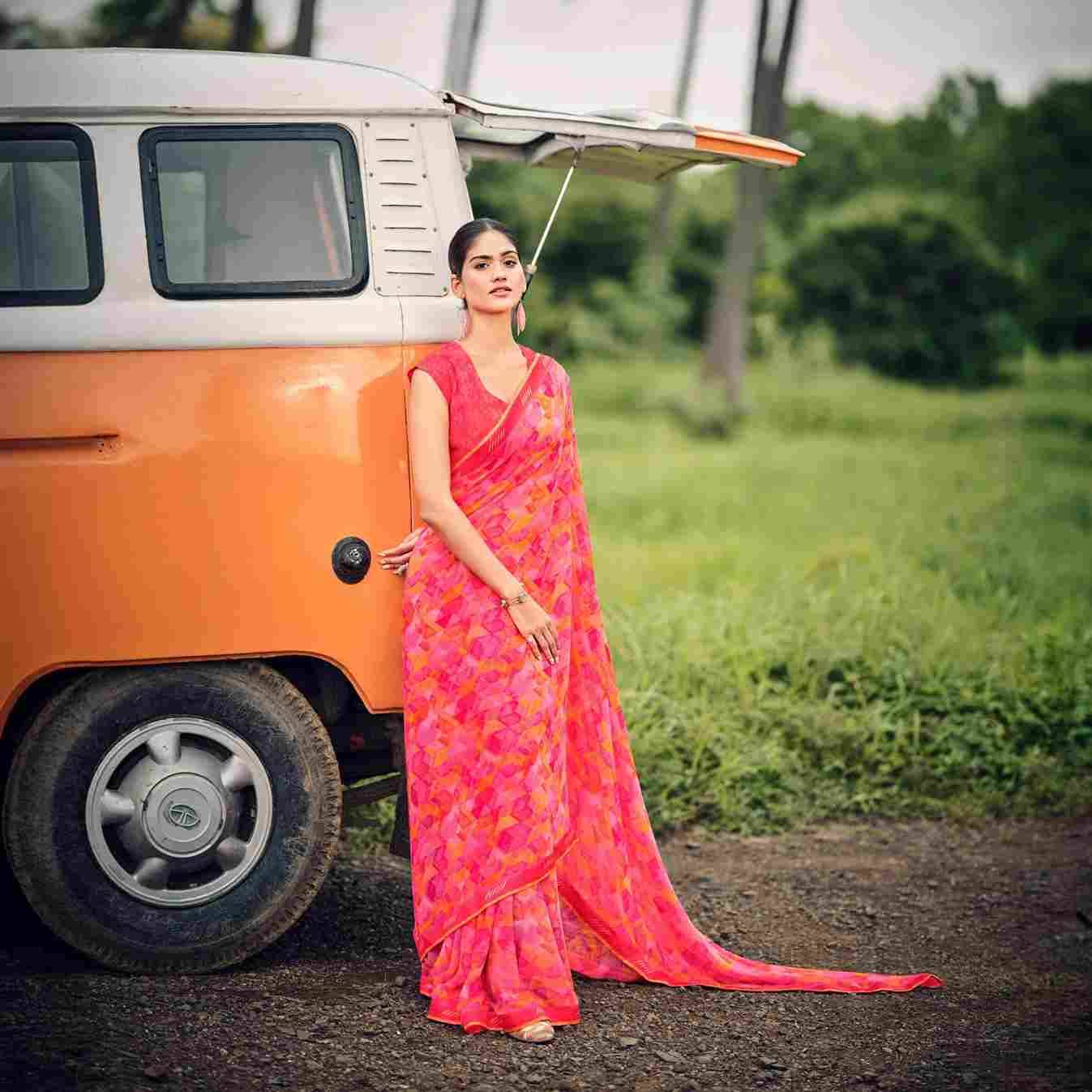 SD-6 By Fashid Wholesale 40035 To 40046 Series Indian Traditional Wear Collection Beautiful Stylish Fancy Colorful Party Wear & Occasional Wear Georgette Sarees At Wholesale Price
