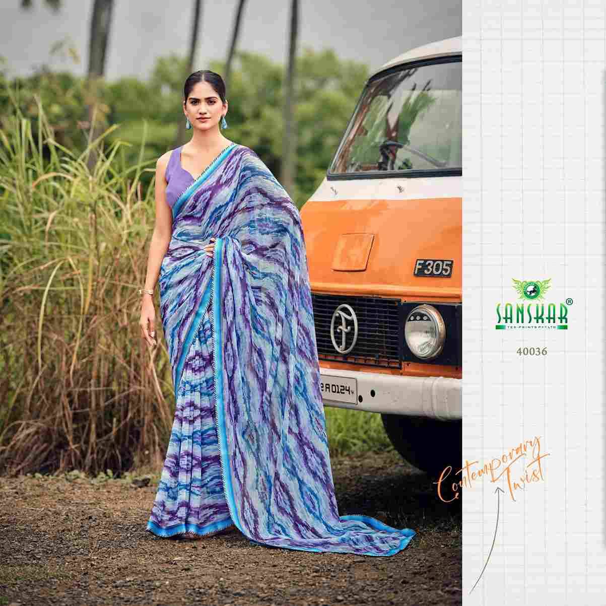 SD-6 By Fashid Wholesale 40035 To 40046 Series Indian Traditional Wear Collection Beautiful Stylish Fancy Colorful Party Wear & Occasional Wear Georgette Sarees At Wholesale Price
