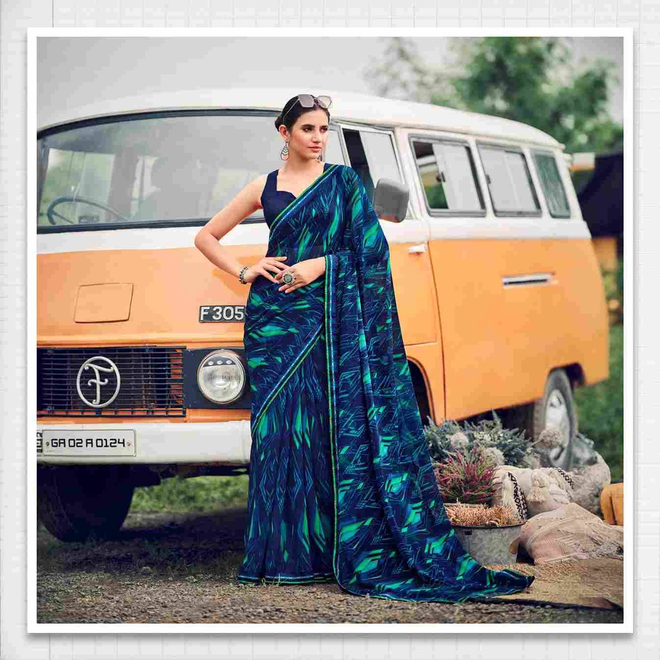 SD-6 By Fashid Wholesale 40035 To 40046 Series Indian Traditional Wear Collection Beautiful Stylish Fancy Colorful Party Wear & Occasional Wear Georgette Sarees At Wholesale Price