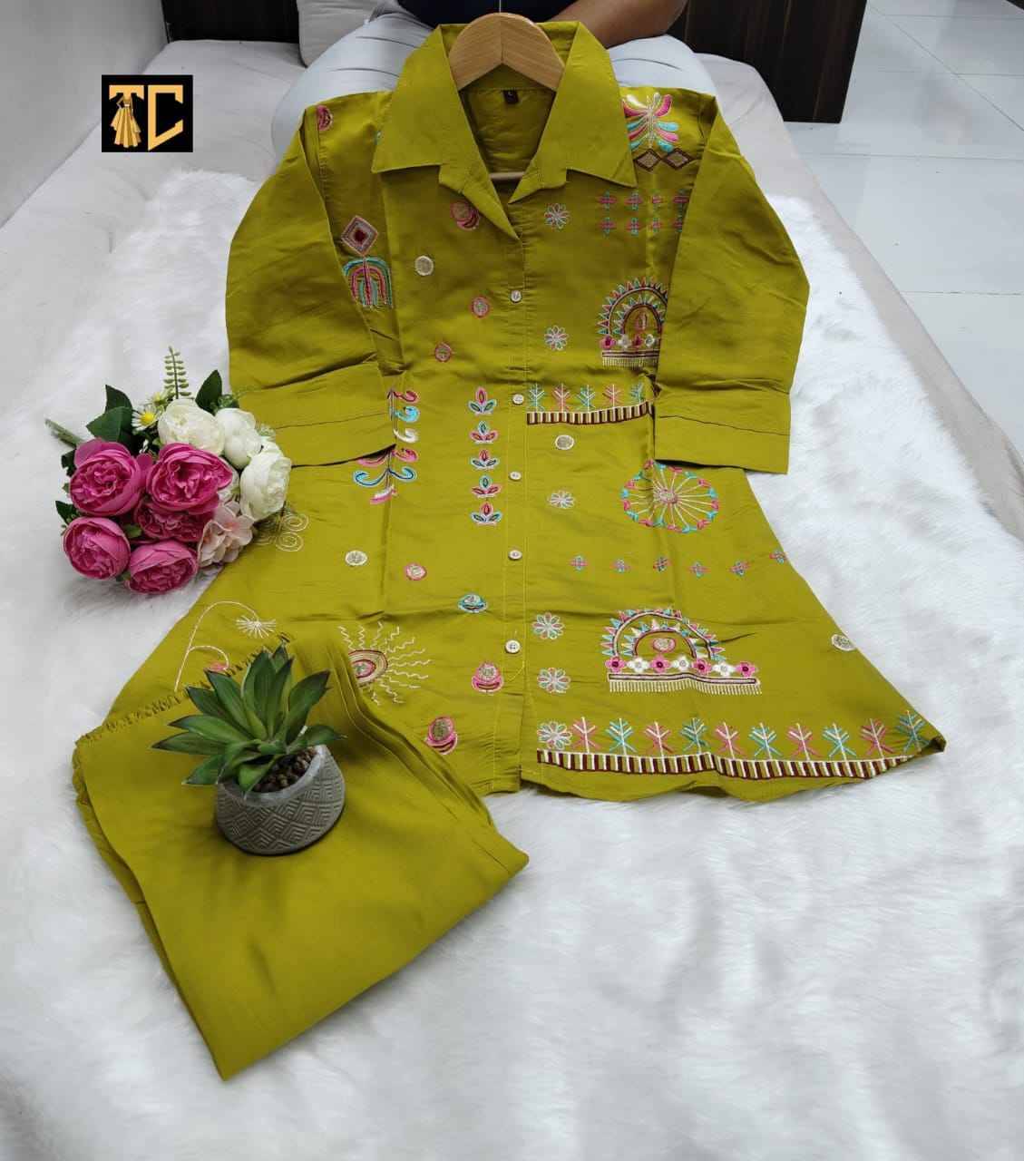 TC-1 By Kaamiri 01 To 05 Series Designer Stylish Fancy Colorful Beautiful Party Wear & Ethnic Wear Collection Roman Silk Co-Ord At Wholesale Price