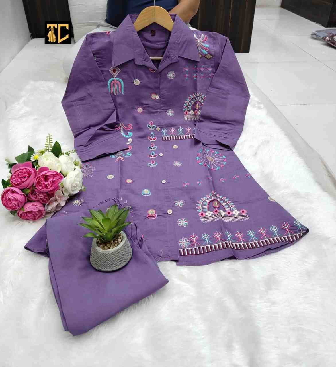TC-1 By Kaamiri 01 To 05 Series Designer Stylish Fancy Colorful Beautiful Party Wear & Ethnic Wear Collection Roman Silk Co-Ord At Wholesale Price