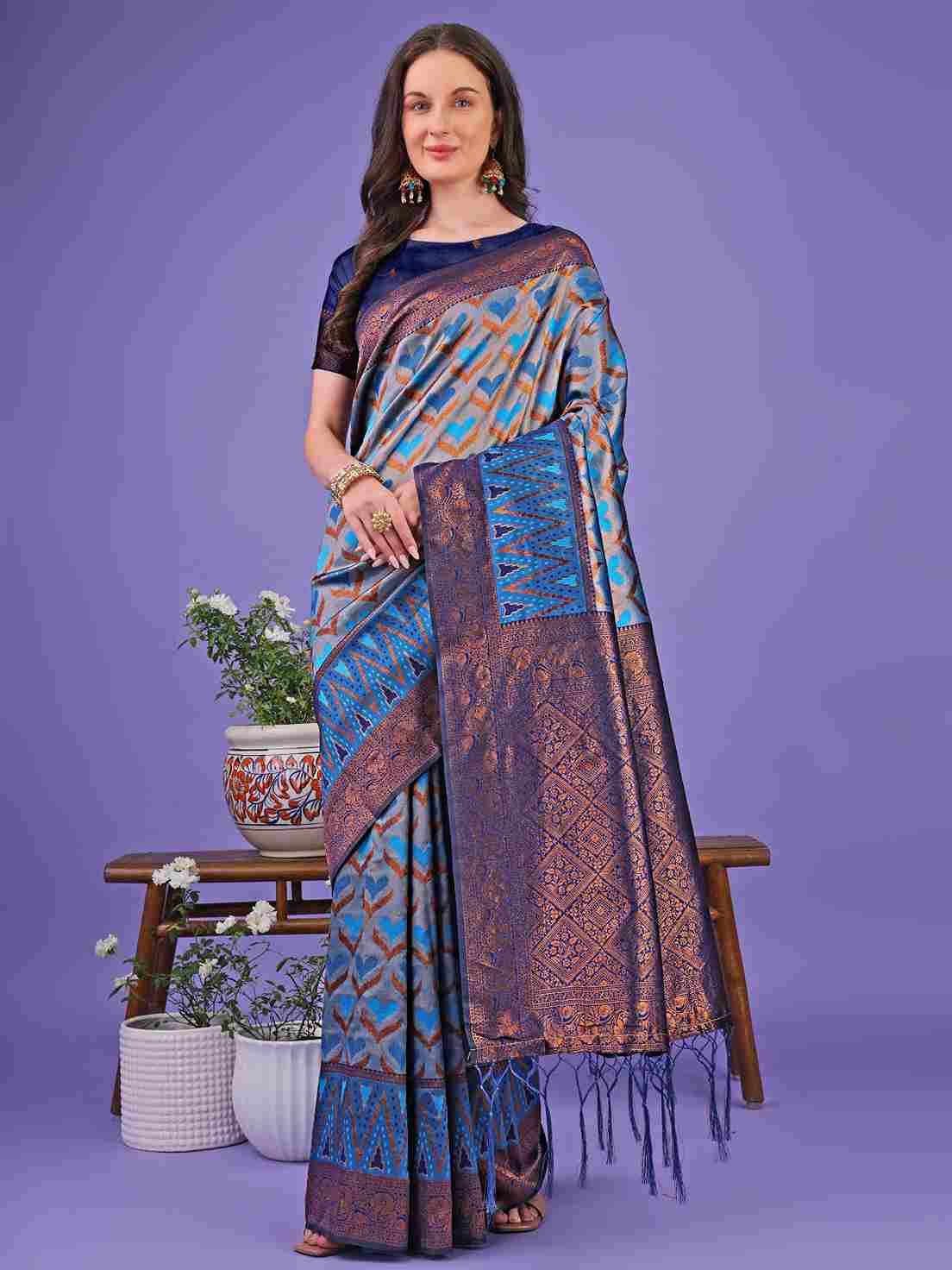 Blossom By Fashid Wholesale 1001 To 1008 Series Indian Traditional Wear Collection Beautiful Stylish Fancy Colorful Party Wear & Occasional Wear Lichi Silk Sarees At Wholesale Price