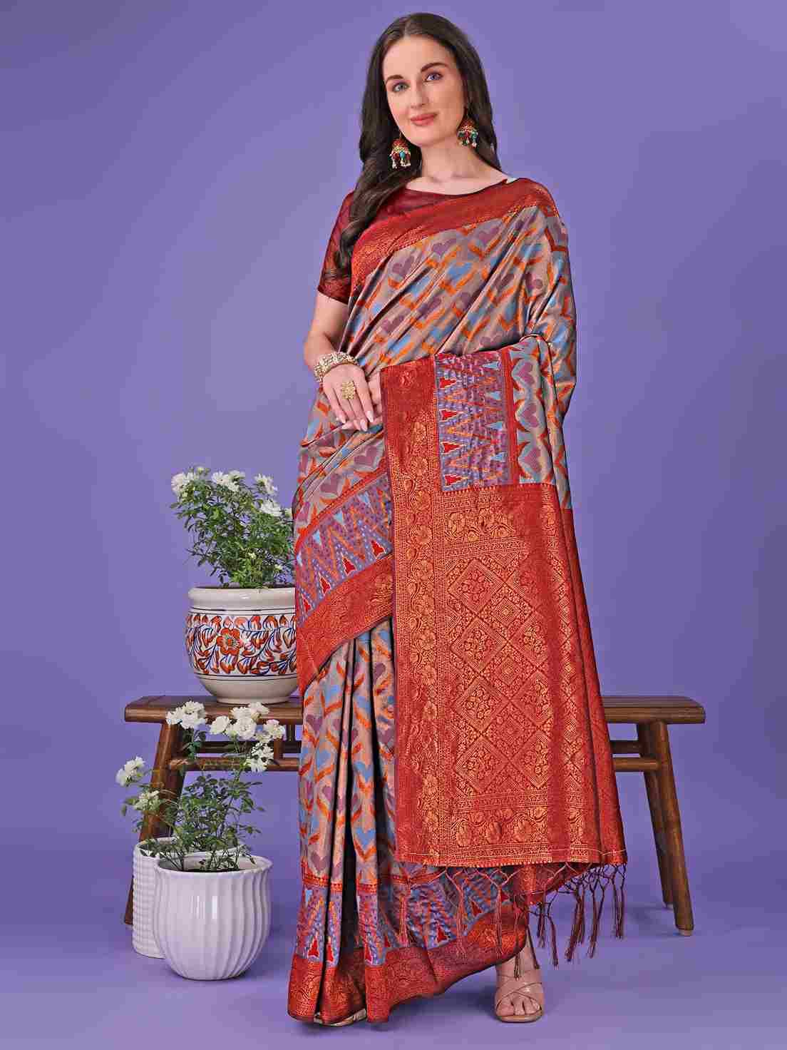 Blossom By Fashid Wholesale 1001 To 1008 Series Indian Traditional Wear Collection Beautiful Stylish Fancy Colorful Party Wear & Occasional Wear Lichi Silk Sarees At Wholesale Price
