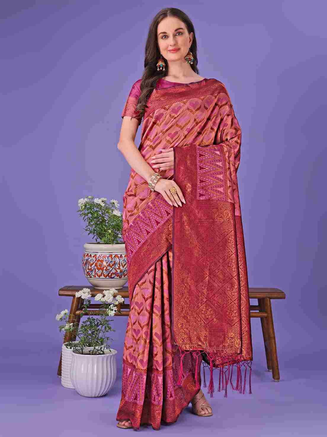 Blossom By Fashid Wholesale 1001 To 1008 Series Indian Traditional Wear Collection Beautiful Stylish Fancy Colorful Party Wear & Occasional Wear Lichi Silk Sarees At Wholesale Price