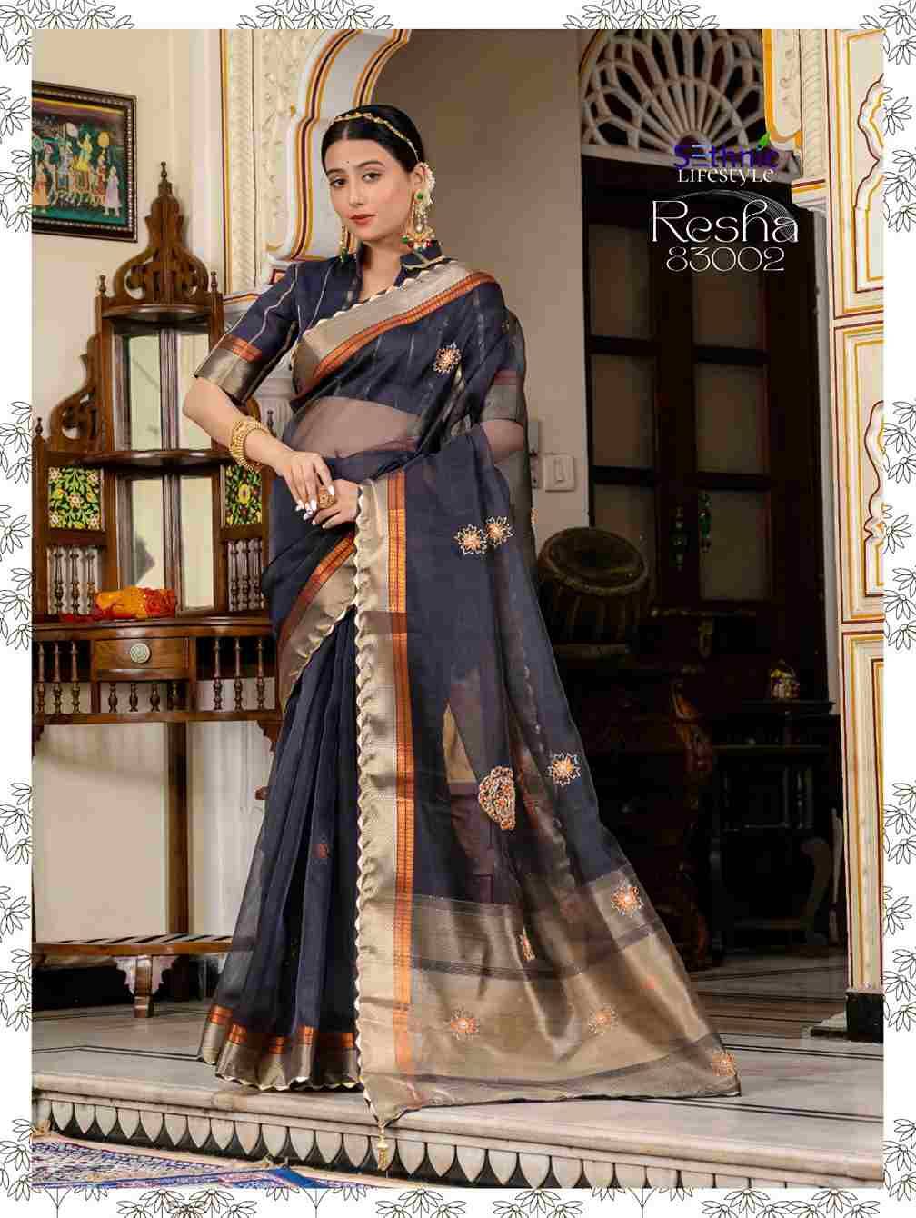 Resha By Sethnic 83001 To 83004 Series Indian Traditional Wear Collection Beautiful Stylish Fancy Colorful Party Wear & Occasional Wear Kota Linen Sarees At Wholesale Price