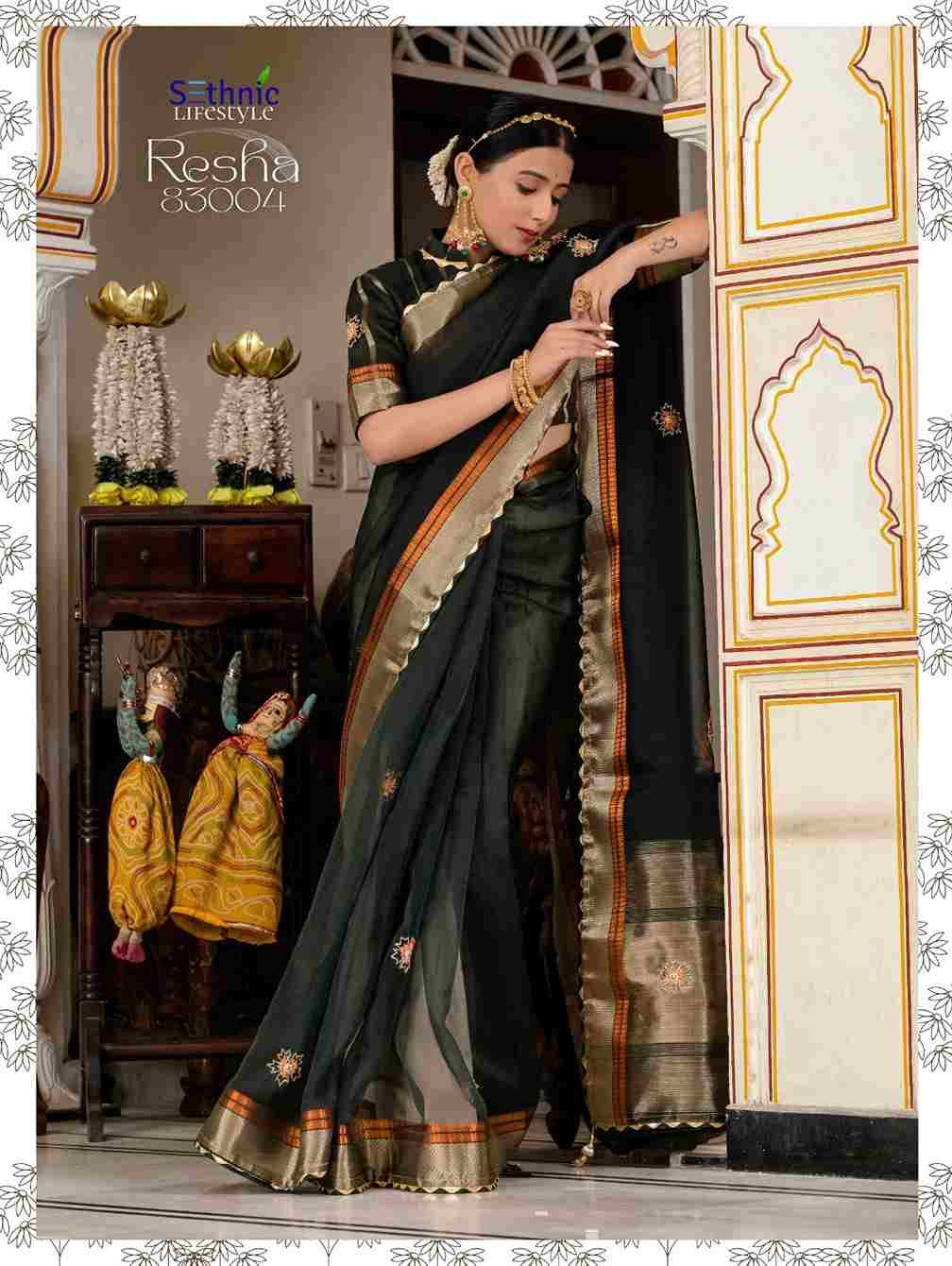 Resha By Sethnic 83001 To 83004 Series Indian Traditional Wear Collection Beautiful Stylish Fancy Colorful Party Wear & Occasional Wear Kota Linen Sarees At Wholesale Price