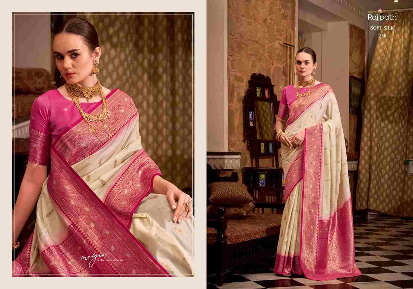 Gatha By Rajpath 255 To 262 Series Indian Traditional Wear Collection Beautiful Stylish Fancy Colorful Party Wear & Occasional Wear Soft Silk Sarees At Wholesale Price