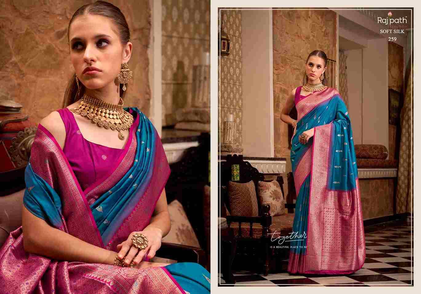 Gatha By Rajpath 255 To 262 Series Indian Traditional Wear Collection Beautiful Stylish Fancy Colorful Party Wear & Occasional Wear Soft Silk Sarees At Wholesale Price
