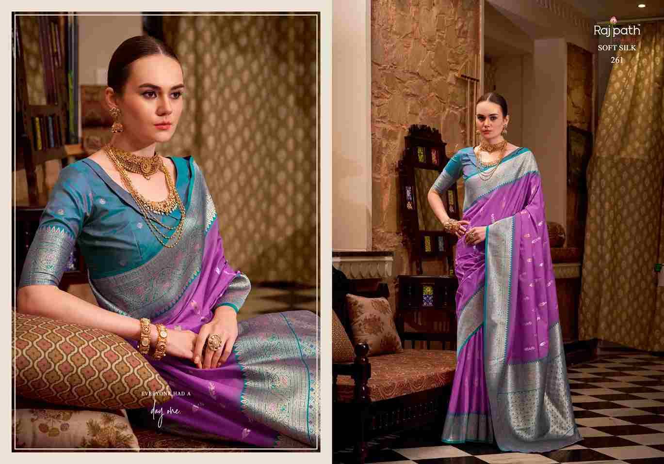 Gatha By Rajpath 255 To 262 Series Indian Traditional Wear Collection Beautiful Stylish Fancy Colorful Party Wear & Occasional Wear Soft Silk Sarees At Wholesale Price