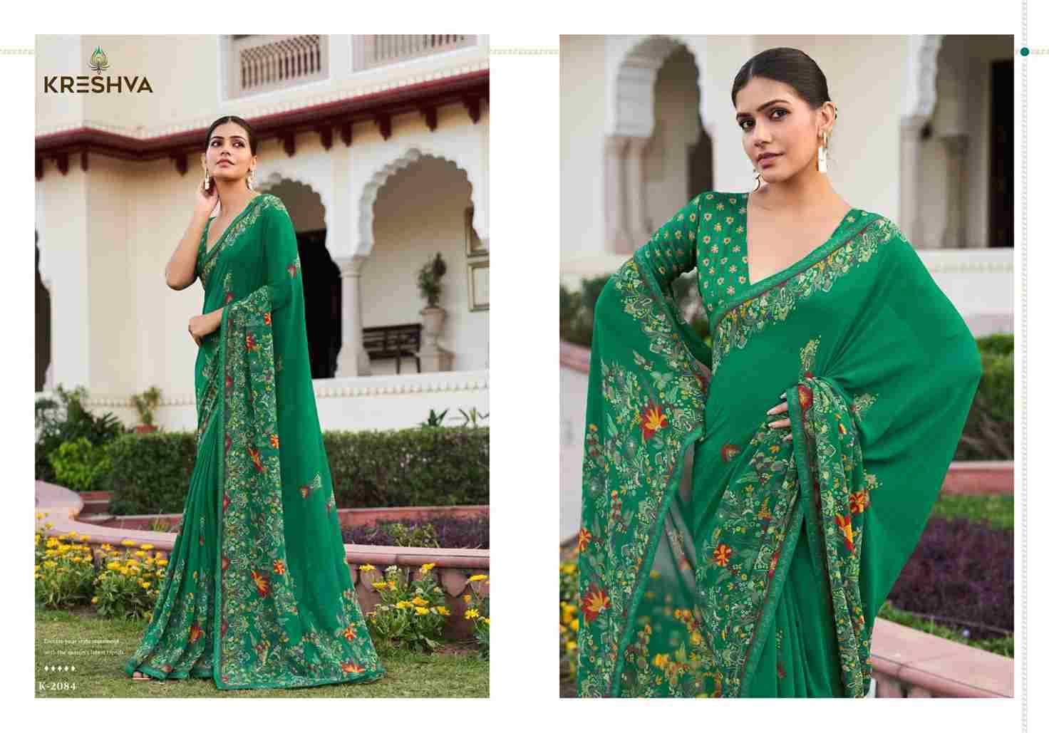 Sanchita By Kreshva 2081 To 2084 Series Indian Traditional Wear Collection Beautiful Stylish Fancy Colorful Party Wear & Occasional Wear Georgette Sarees At Wholesale Price