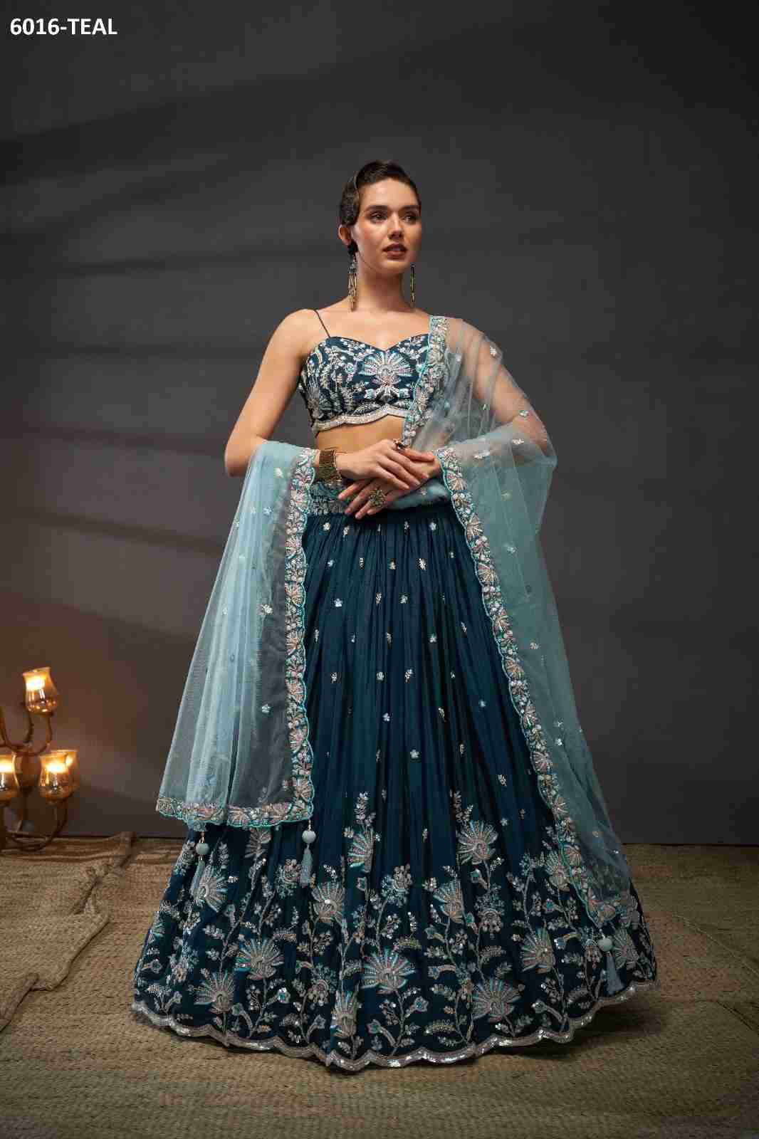 6016 By Fashid Wholesale 6016-A To 6016-C Series Designer Beautiful Collection Occasional Wear & Party Wear Chiffon Lehengas At Wholesale Price