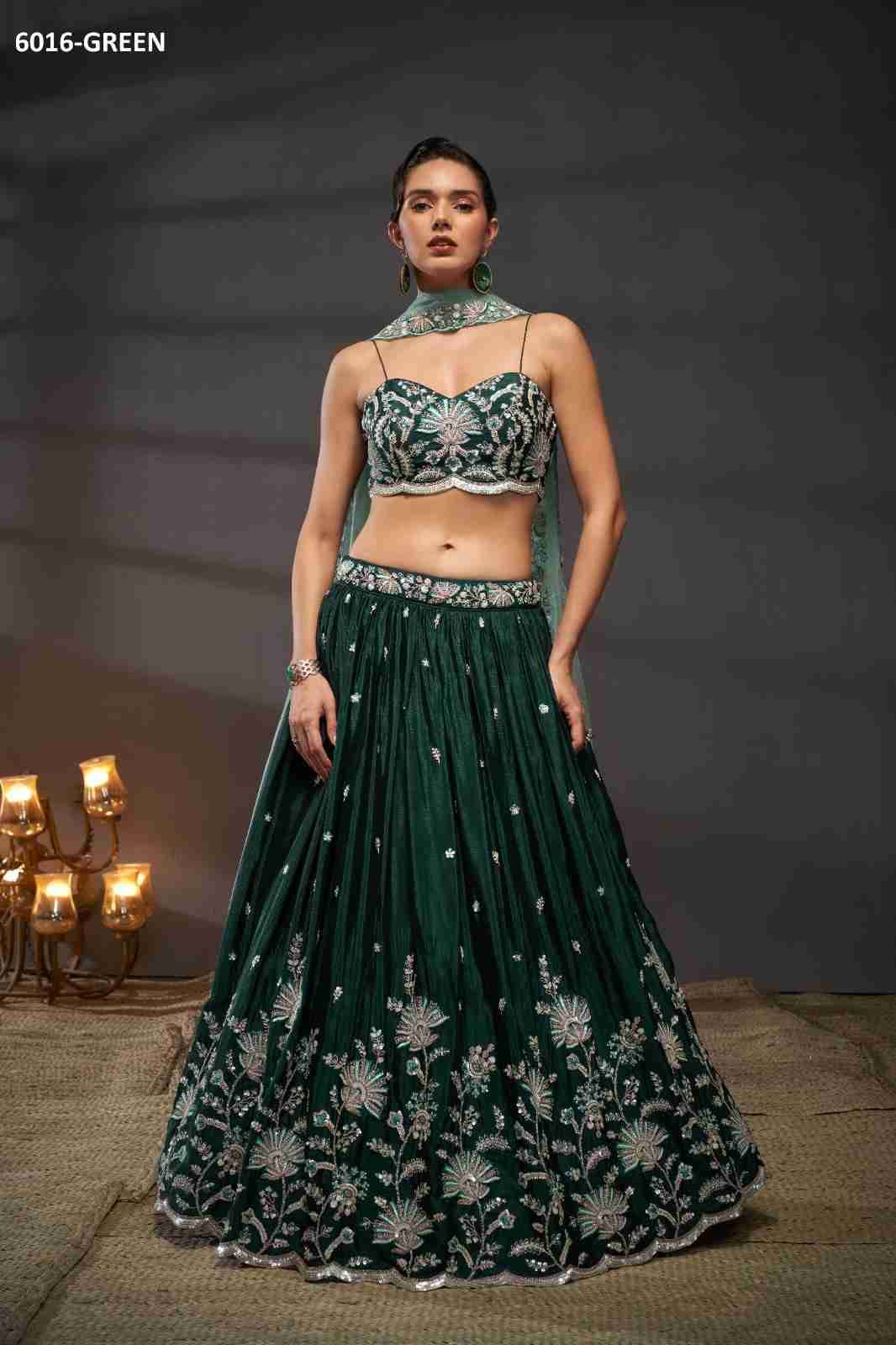 6016 By Fashid Wholesale 6016-A To 6016-C Series Designer Beautiful Collection Occasional Wear & Party Wear Chiffon Lehengas At Wholesale Price