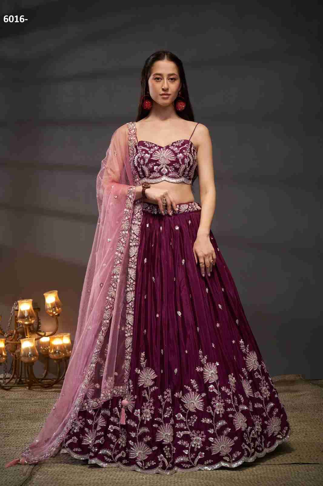 6016 By Fashid Wholesale 6016-A To 6016-C Series Designer Beautiful Collection Occasional Wear & Party Wear Chiffon Lehengas At Wholesale Price