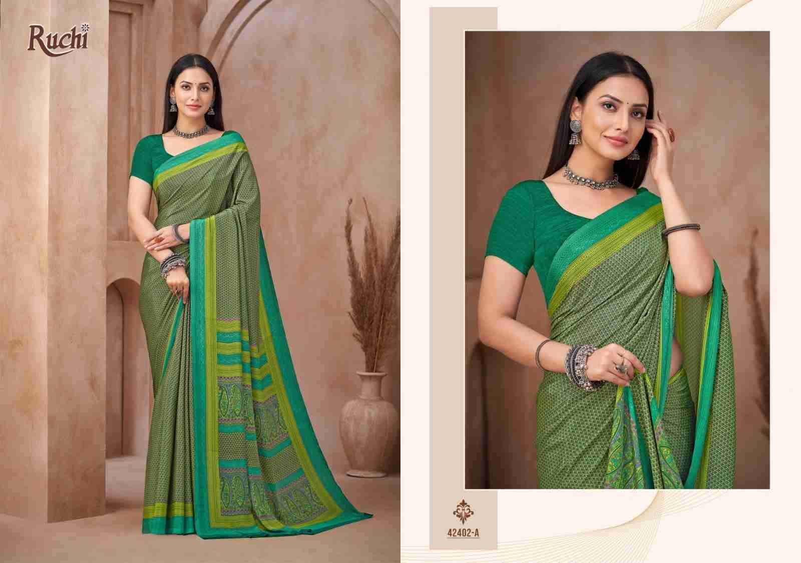 Vivanta Silk Vol-44 By Ruchi Sarees Indian Traditional Wear Collection Beautiful Stylish Fancy Colorful Party Wear & Occasional Wear Crepe Silk Sarees At Wholesale Price